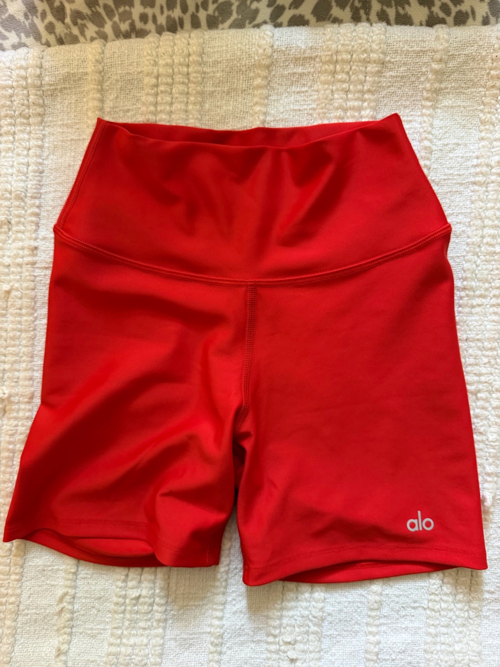 ALO Yoga High-Waist Red Bike Shorts